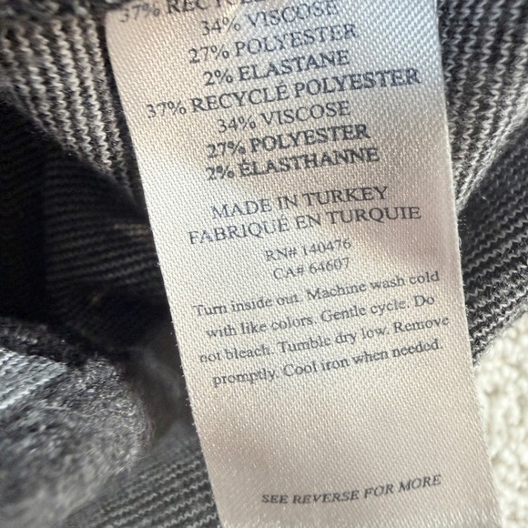 Faherty Legend Sweater Shirt Charcoal Bone Plaid Flannel WKH2216-CLB Womens L - Picture 6 of 11